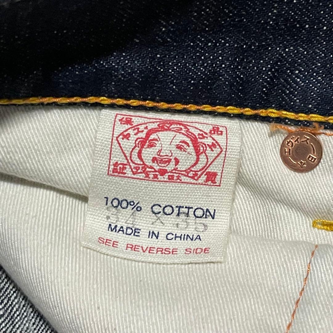 サイズ34 刺繍カモメ ジャパンマップ 赤耳 2001 極美品 エヴィス エビス