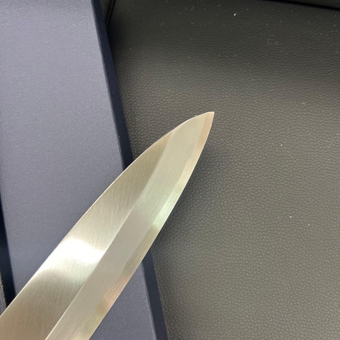 ★新品★堺正孝白鋼身卸包丁240mm八寸堺打刃物化粧箱入右片刃和包丁