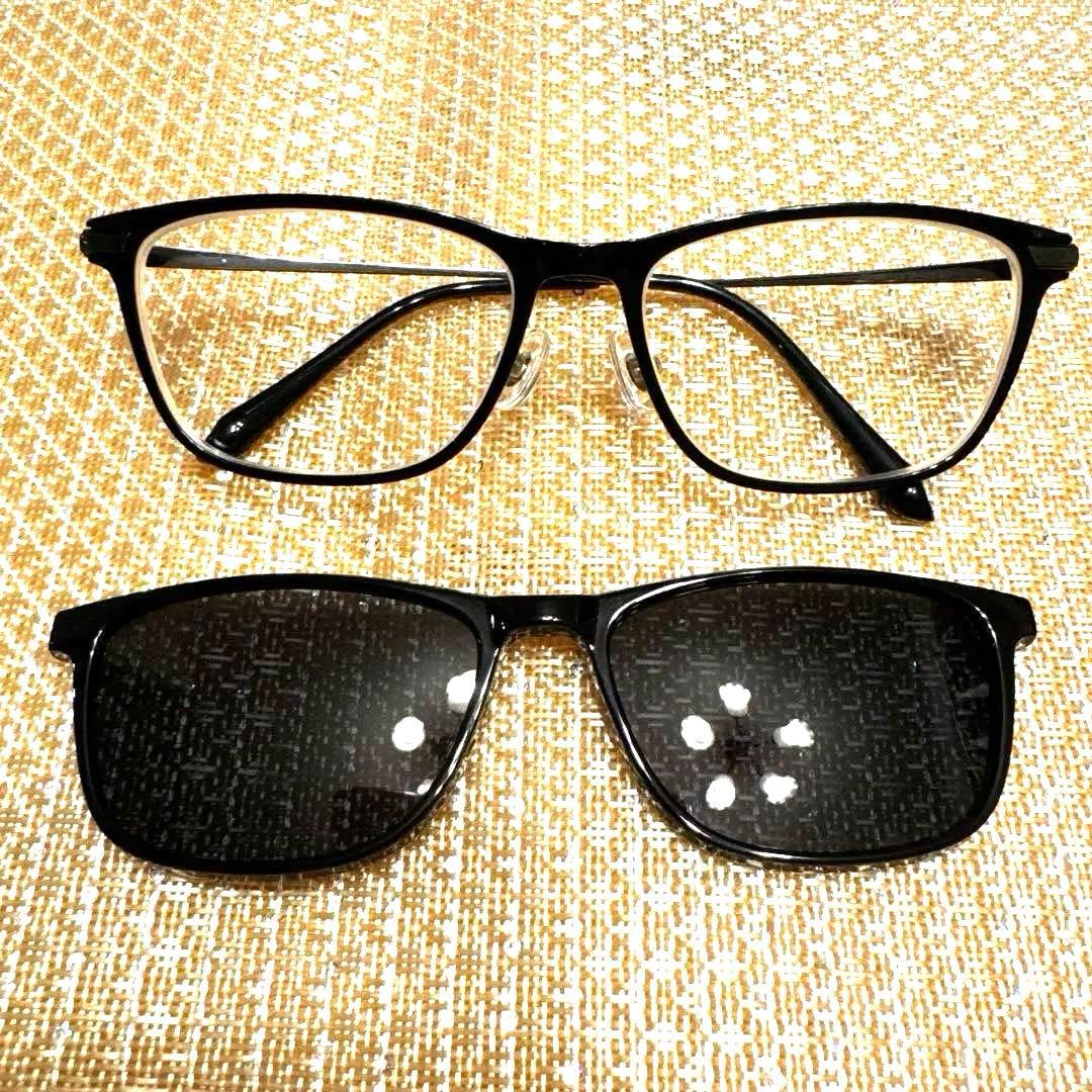 ブラックウェリントン型 メガネセット