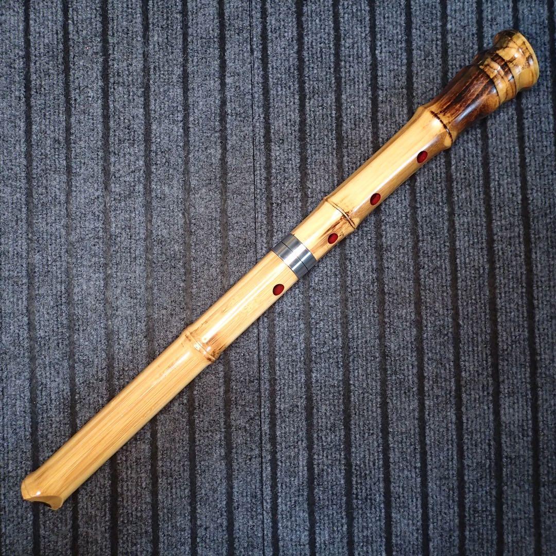 尺八 高級合竹曲管 蝴蝶 一尺五寸管(F管)