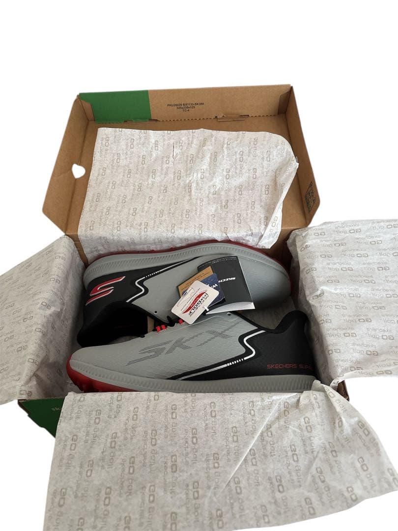 新品　SKECHERS GO GOLF グレー/ブラック/レッド 27.5㎝
