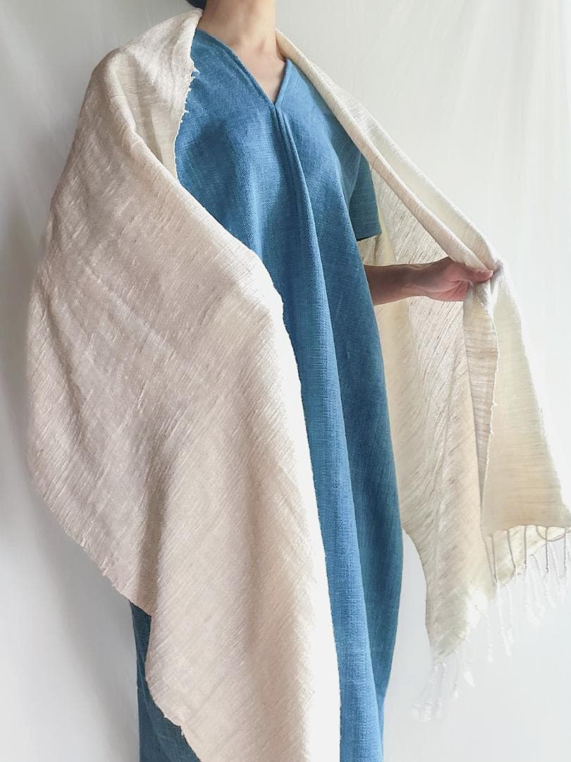 ローシルク ストール 天然素材 草木染め ラック Raw Silk Stole