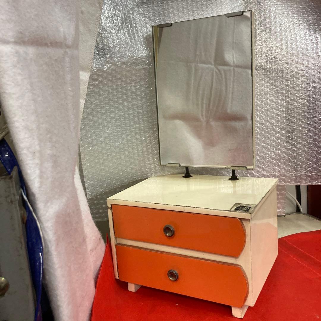 昭和レトロ アンティーク ミニ鏡台 ミニドレッサー - メルカリ