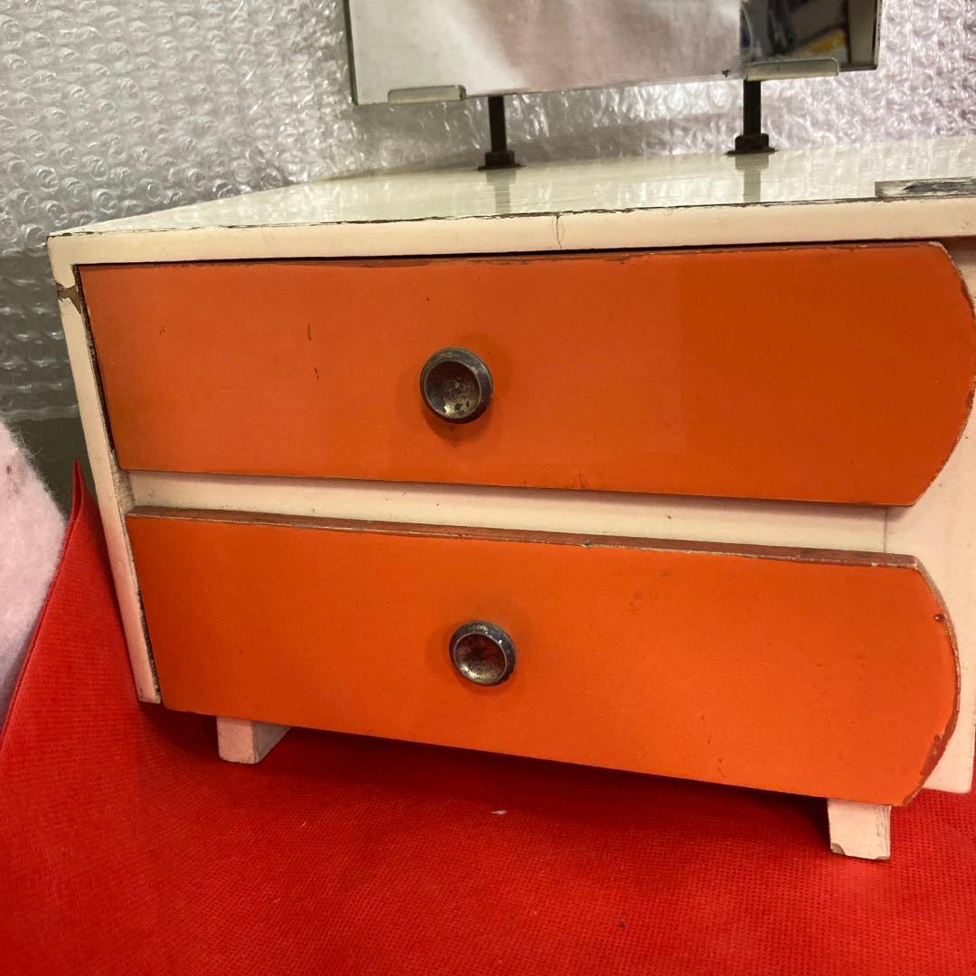 昭和レトロ アンティーク ミニ鏡台 ミニドレッサー - メルカリ