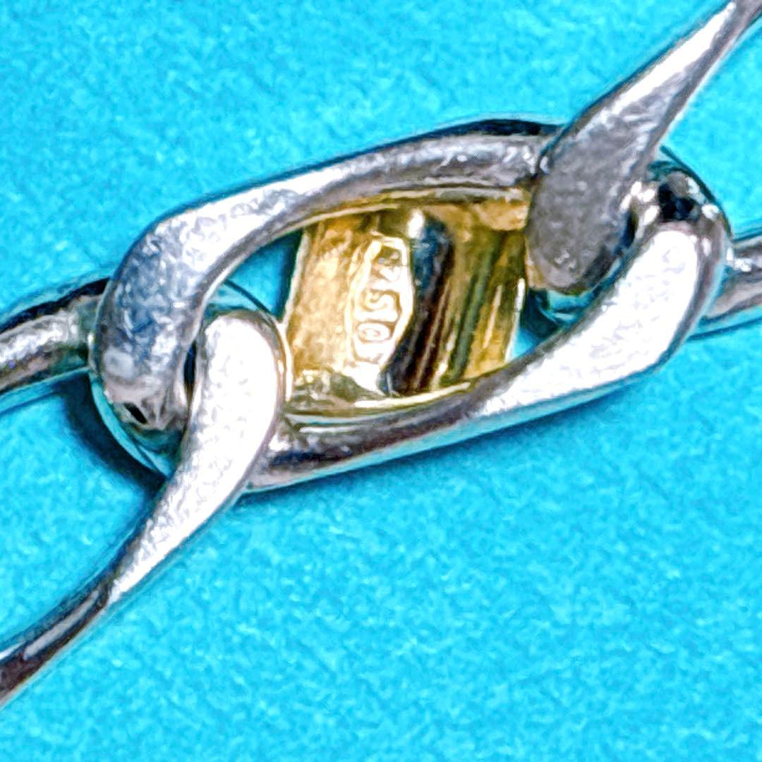 【美品】19.2cm ティファニー フィガロチェーン ブレスレット925/750