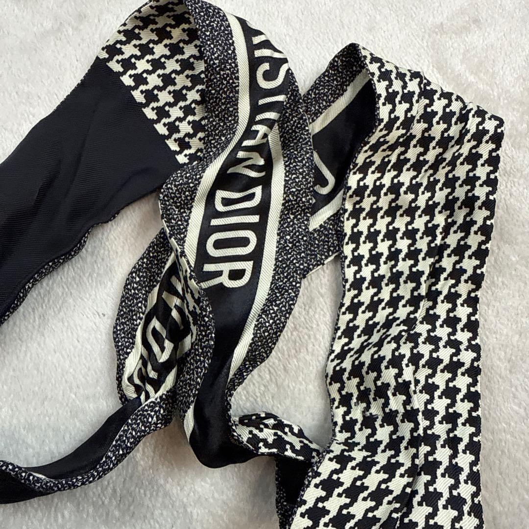 クリスチャンディオール　Diorスカーフ　ミッツァ千鳥柄