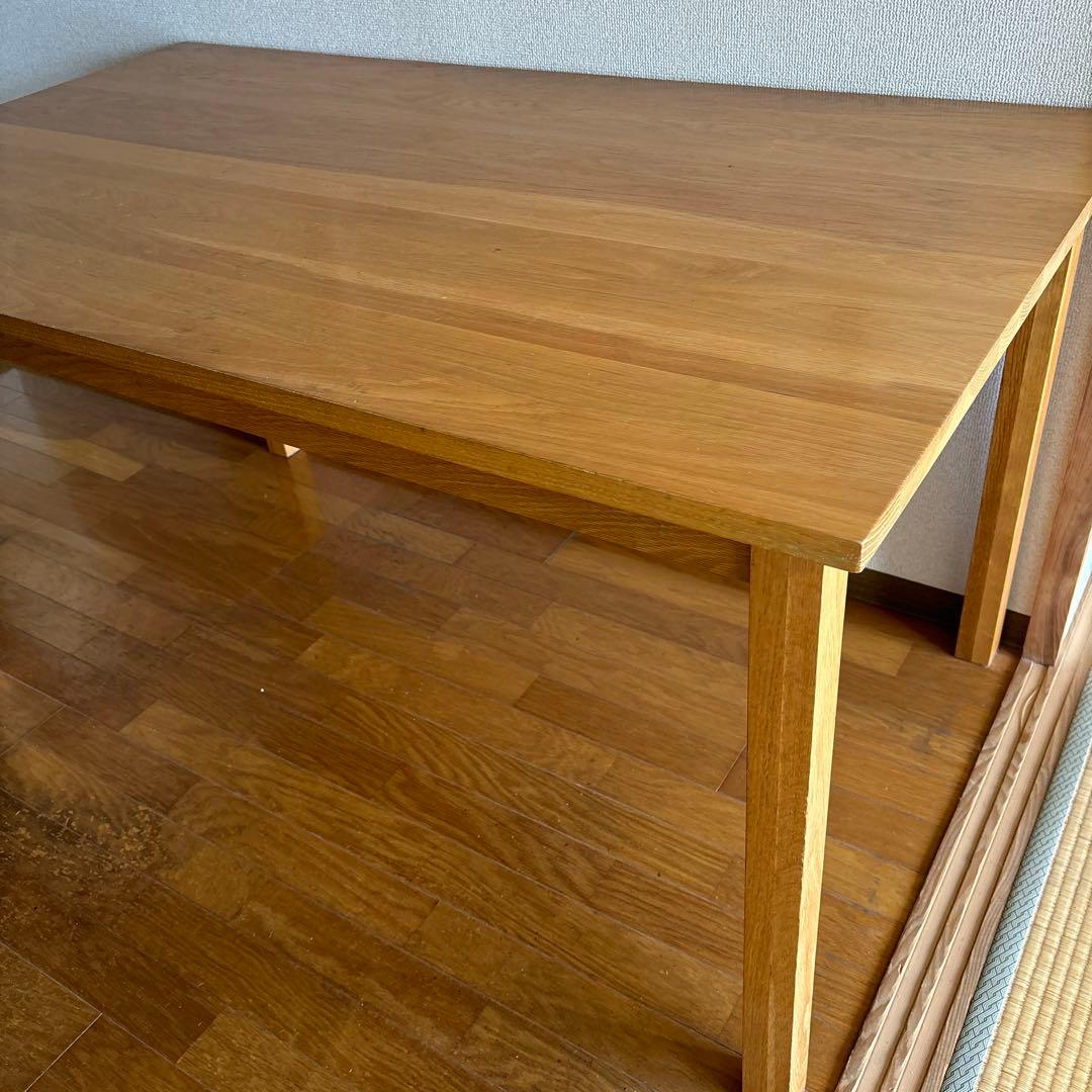 無印良品　無垢材テーブルオーク材