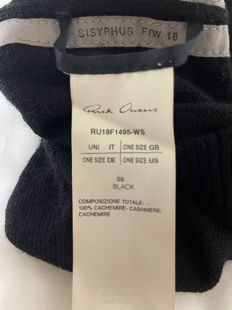 Rick Owens 高級100%Cashmere ニット帽 ビーニー