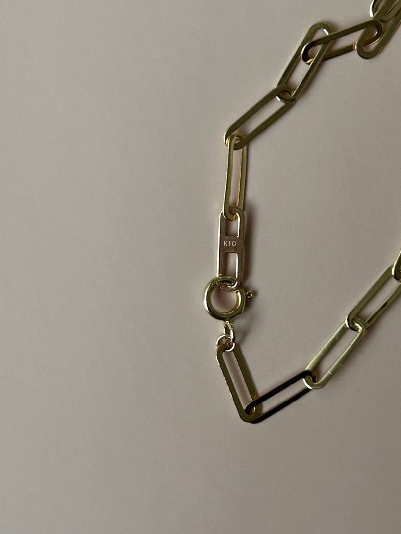 【tk_compass】マグノリアホワイトK10ブレス&チャーム2点セット