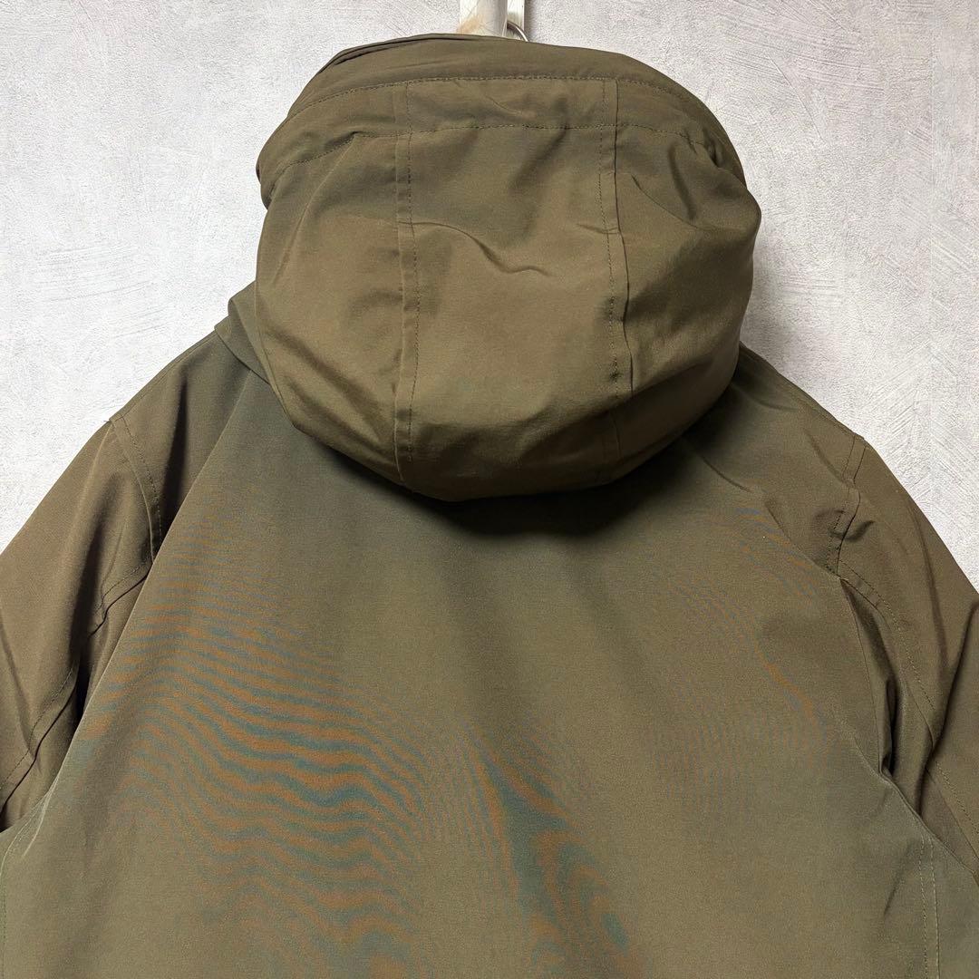 DANTON タッサー ダウン ジャケット フード ファーオリーブ 40