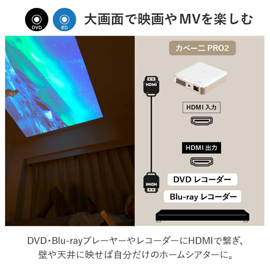 ★水飴ねるる★プロジェクター カベーニPRO2 フルHD プロジェクター