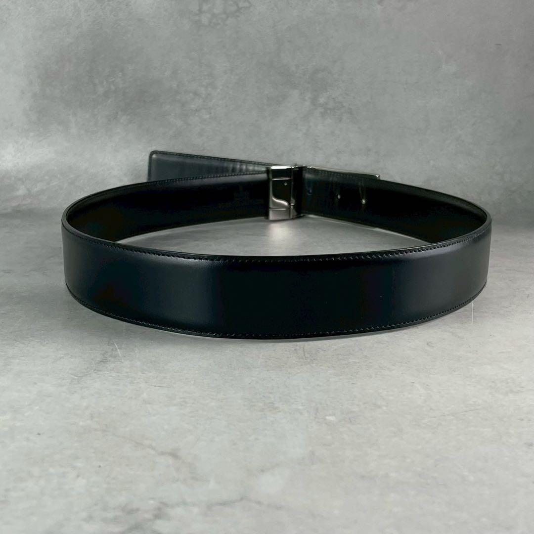 未使用級 GUCCI ベルト リバーシブル レザー スクエアGバックル