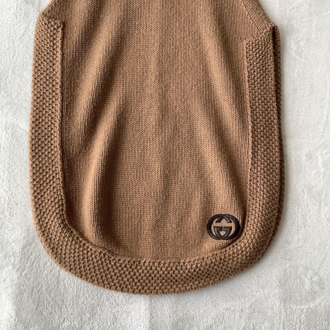 【美品】 GUCCI タートルネック ニット ポンチョ ベスト GGロゴ ケープ