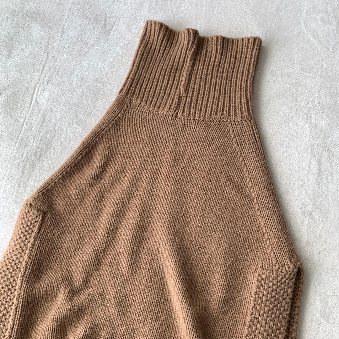 【美品】 GUCCI タートルネック ニット ポンチョ ベスト GGロゴ ケープ