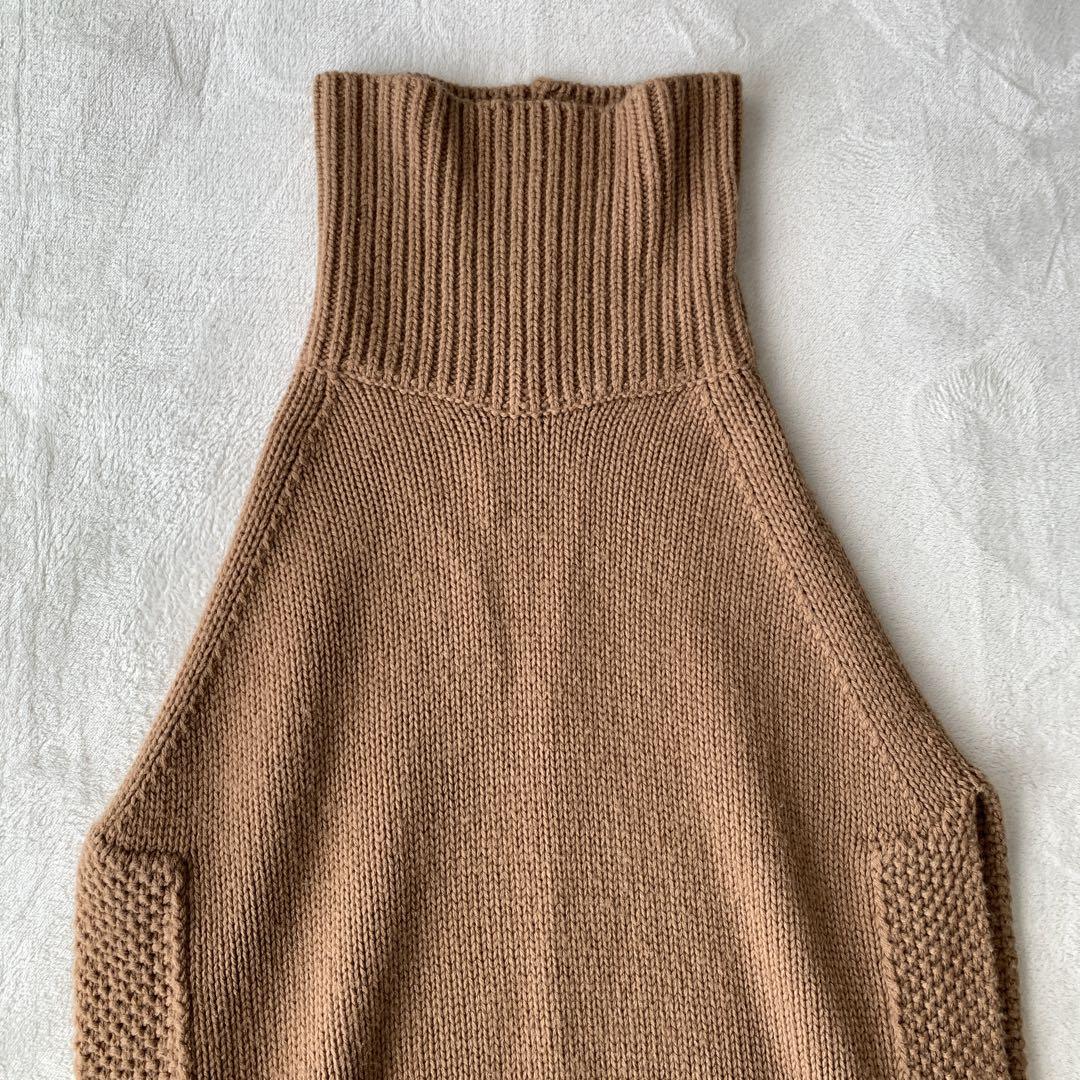 【美品】 GUCCI タートルネック ニット ポンチョ ベスト GGロゴ ケープ