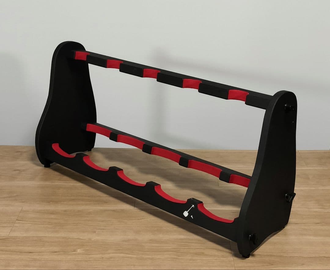 ♪手作り 三味線用スタンド木製 5丁並び 細棹 津軽 三線 教室にも♪の