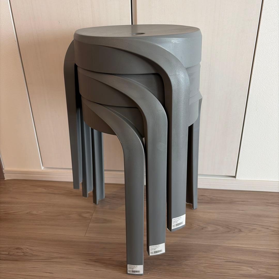 フランフラン　ボルテックススツール　グレー　三つセット