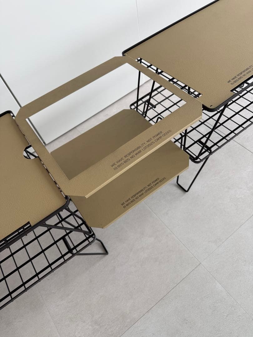 「CAMP GEEKS」によるフィールドラック用の天板（テーブルトップ）