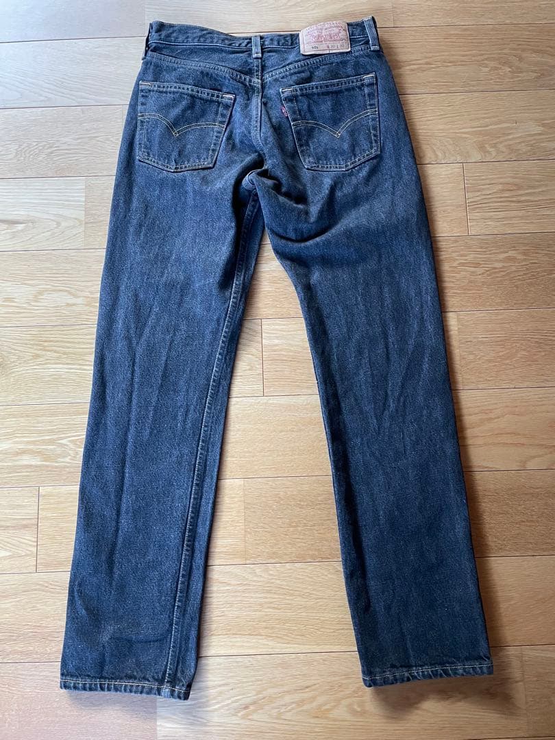 【美品】リーバイス 501 先染めブラックデニム　W30×L30 アメリカ製