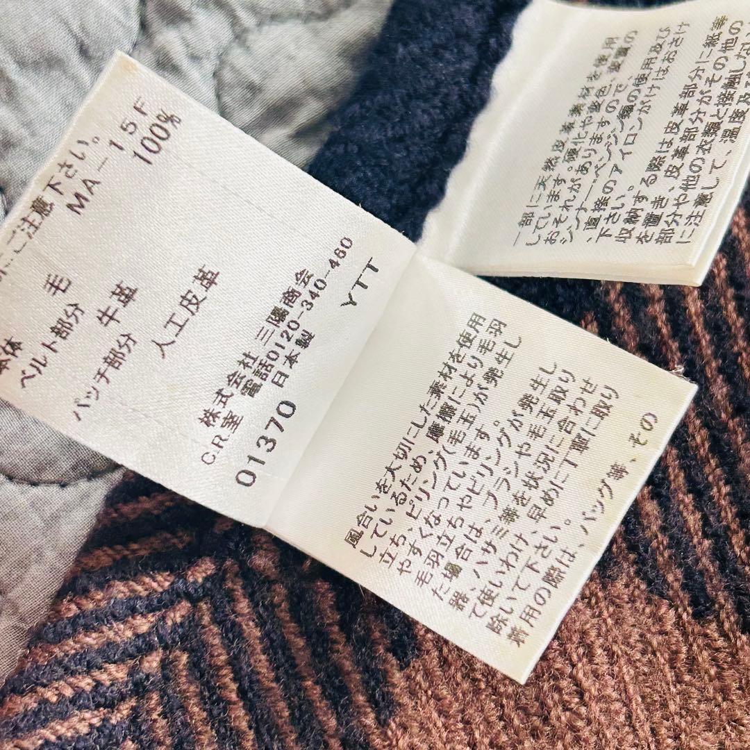 バーバリーブルーレーベル❤️ポンチョ ストール チェック フード　ウール100