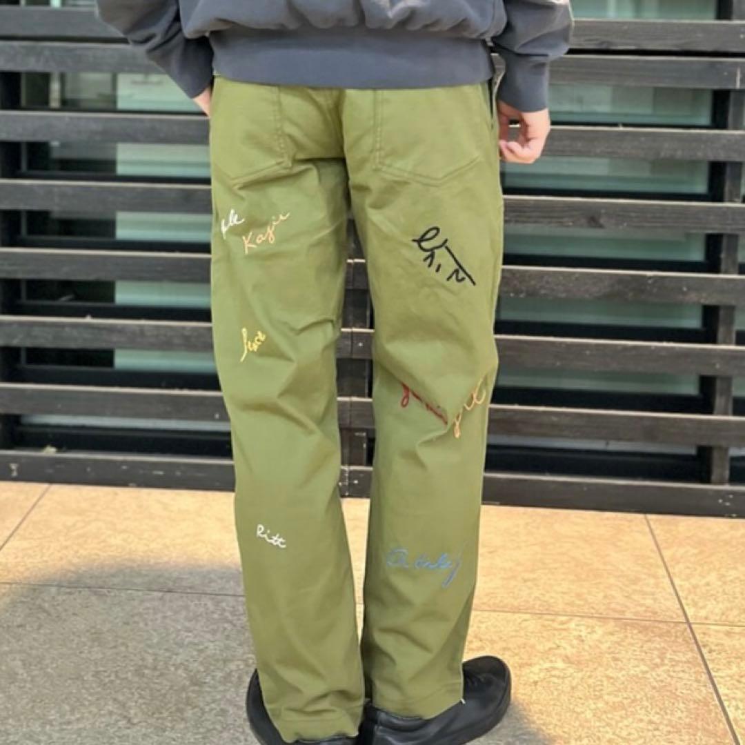 AVIREX HOSU ホス コラボ 手刺繍 ベイカーパンツ ミリタリー XL