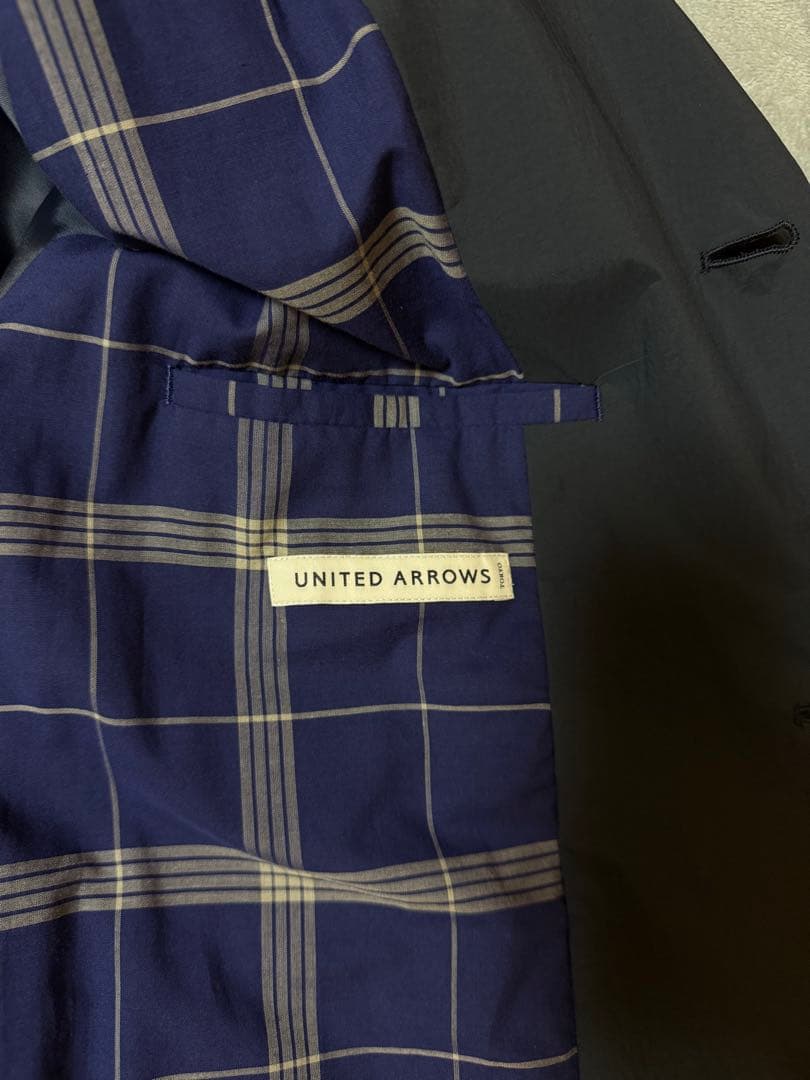 【UNITED ARROWS】 ナイロン マックコート 2024SS ネイビー