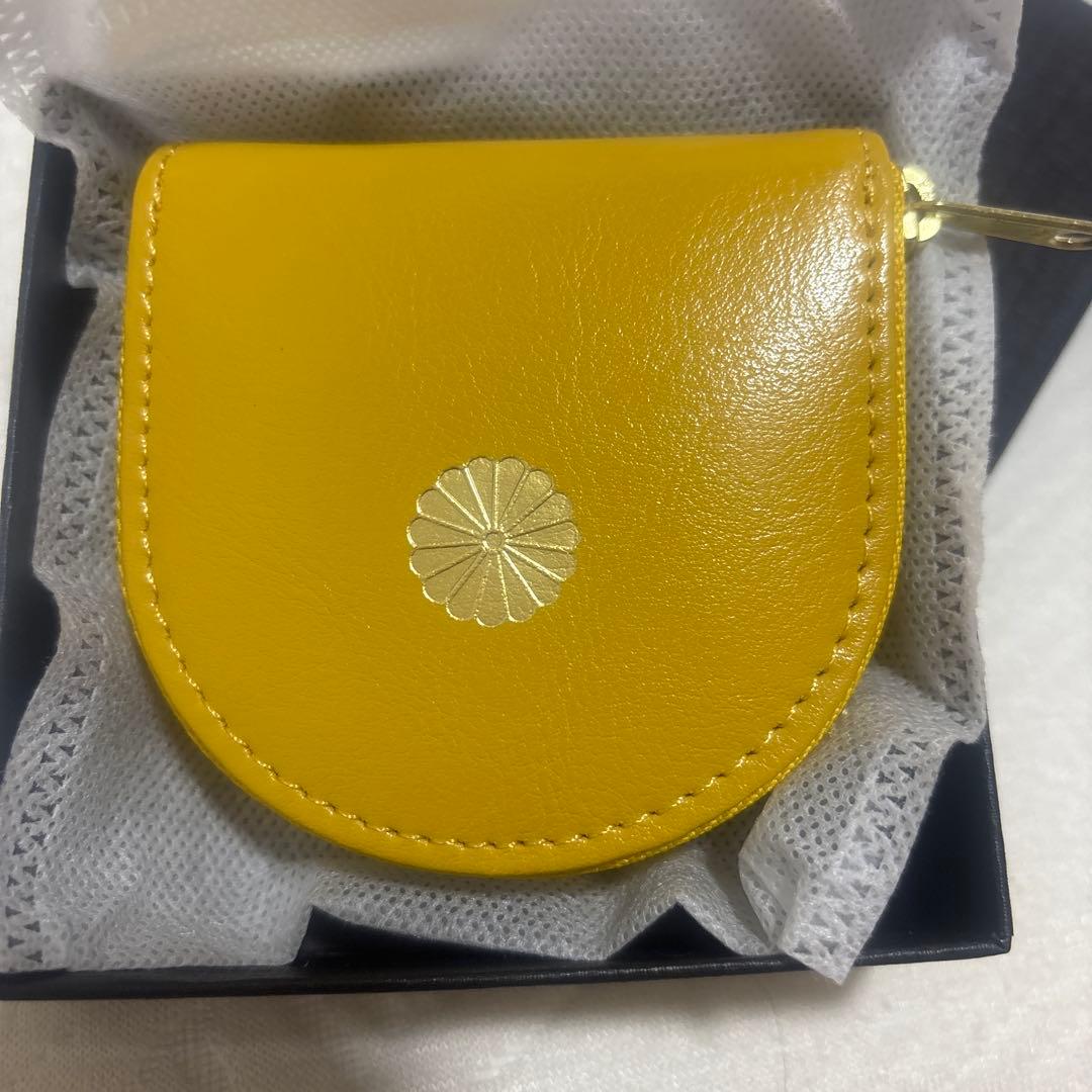 【皇居 】ケース ⭐️ 小銭入れ 財布 黄色