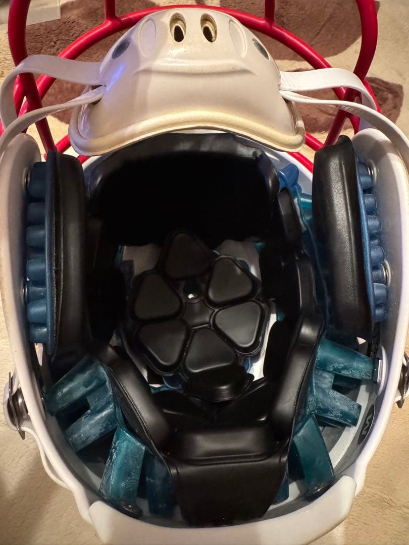 schutt アメリカンフットボールヘルメット 白/赤 Mサイズ