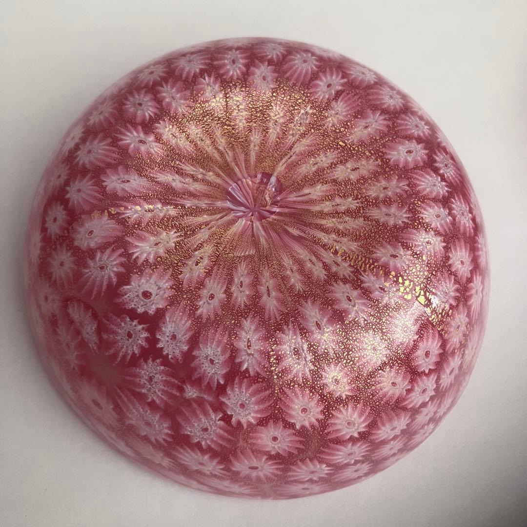 ベネチアンガラス　murano ムラーノ　ミルフィオリ　プレート　グラス