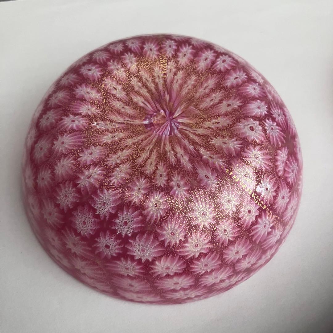 ベネチアンガラス　murano ムラーノ　ミルフィオリ　プレート　グラス