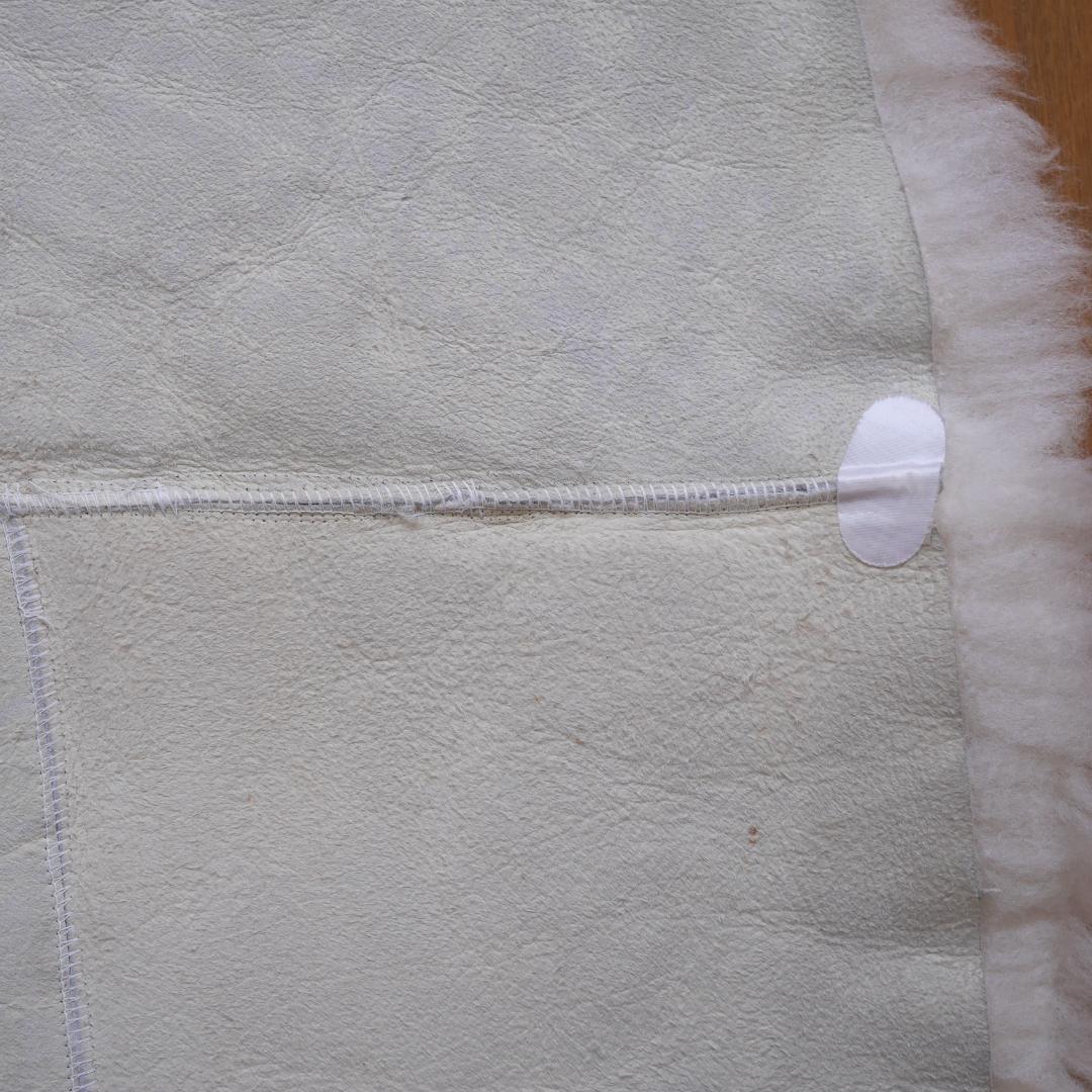 【未使用保管品】旭物産ムートンラグ 2枚セット クリーム色 アサヒムートン