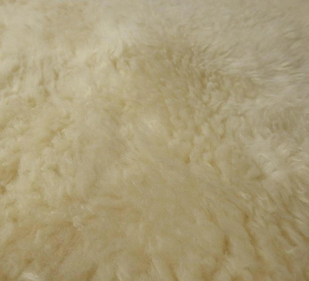 【未使用保管品】旭物産ムートンラグ 2枚セット クリーム色 アサヒムートン