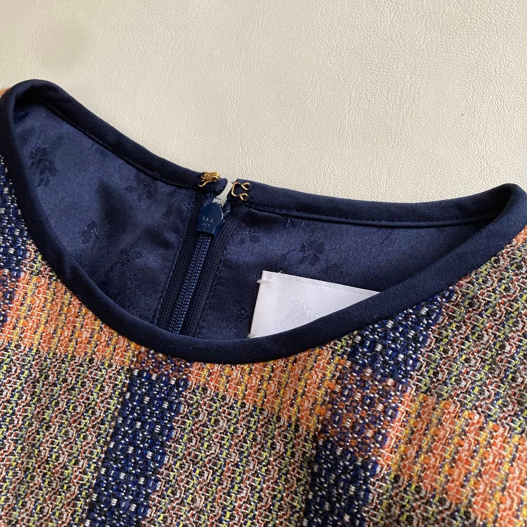 ワンピース mame kurogouchi AfterglowCheckOne-Piece