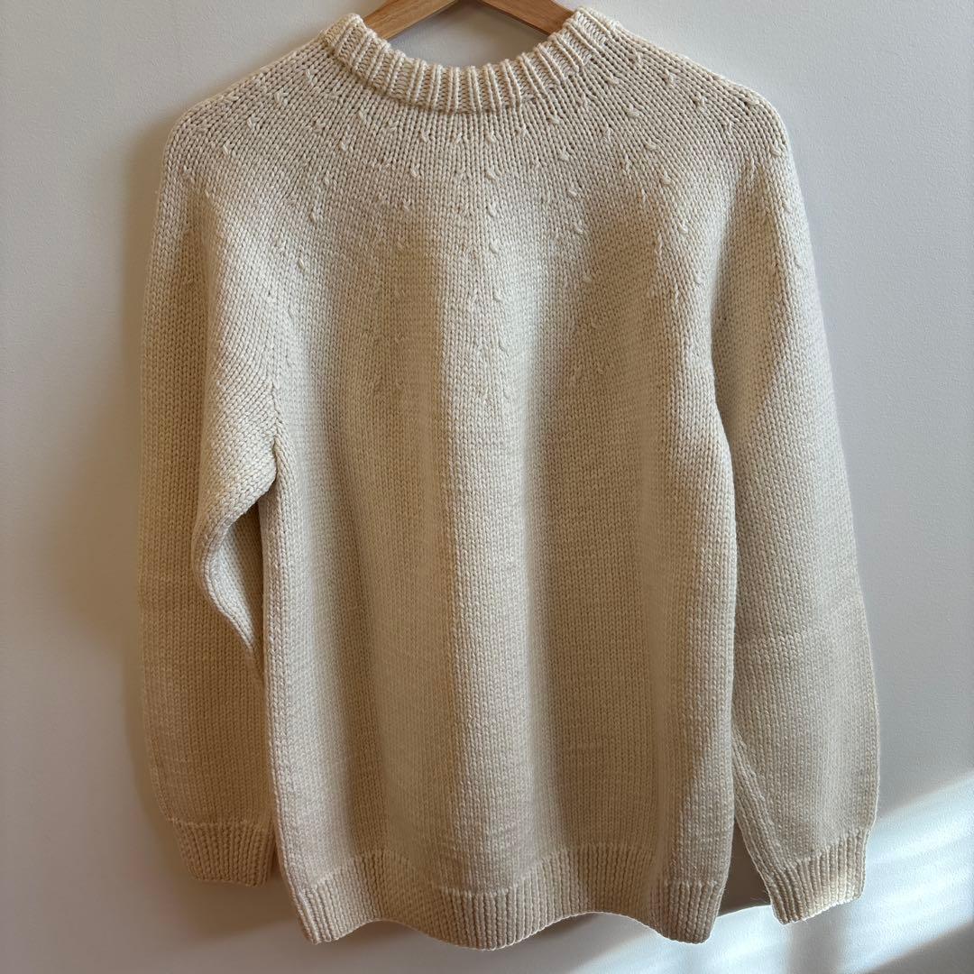 COMOLI ハンドクルーネックニット