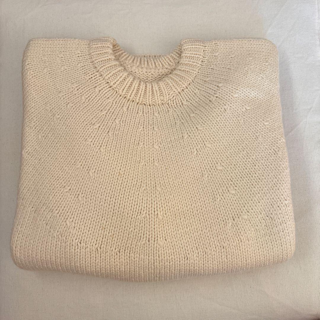 COMOLI ハンドクルーネックニット