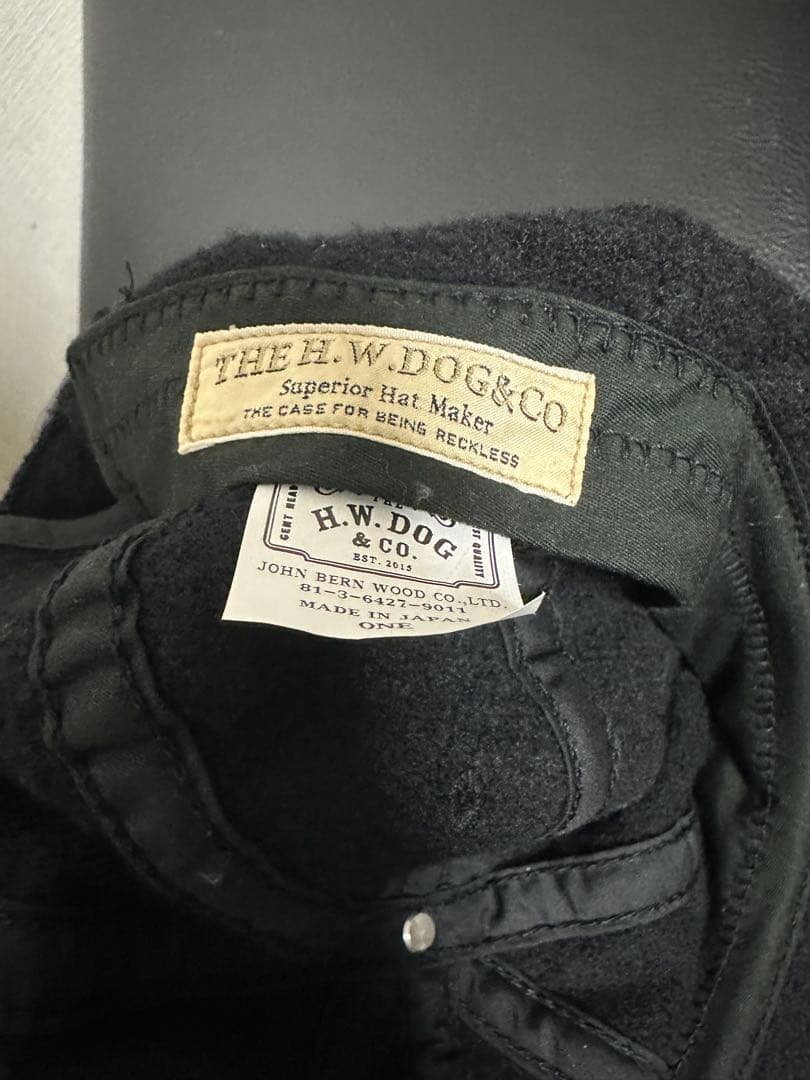 帽子 WOOL WASHED HUNTING - Black D-00979