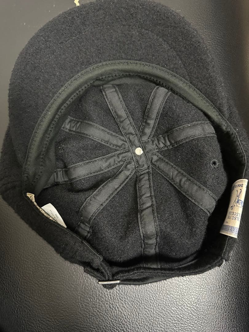 帽子 WOOL WASHED HUNTING - Black D-00979