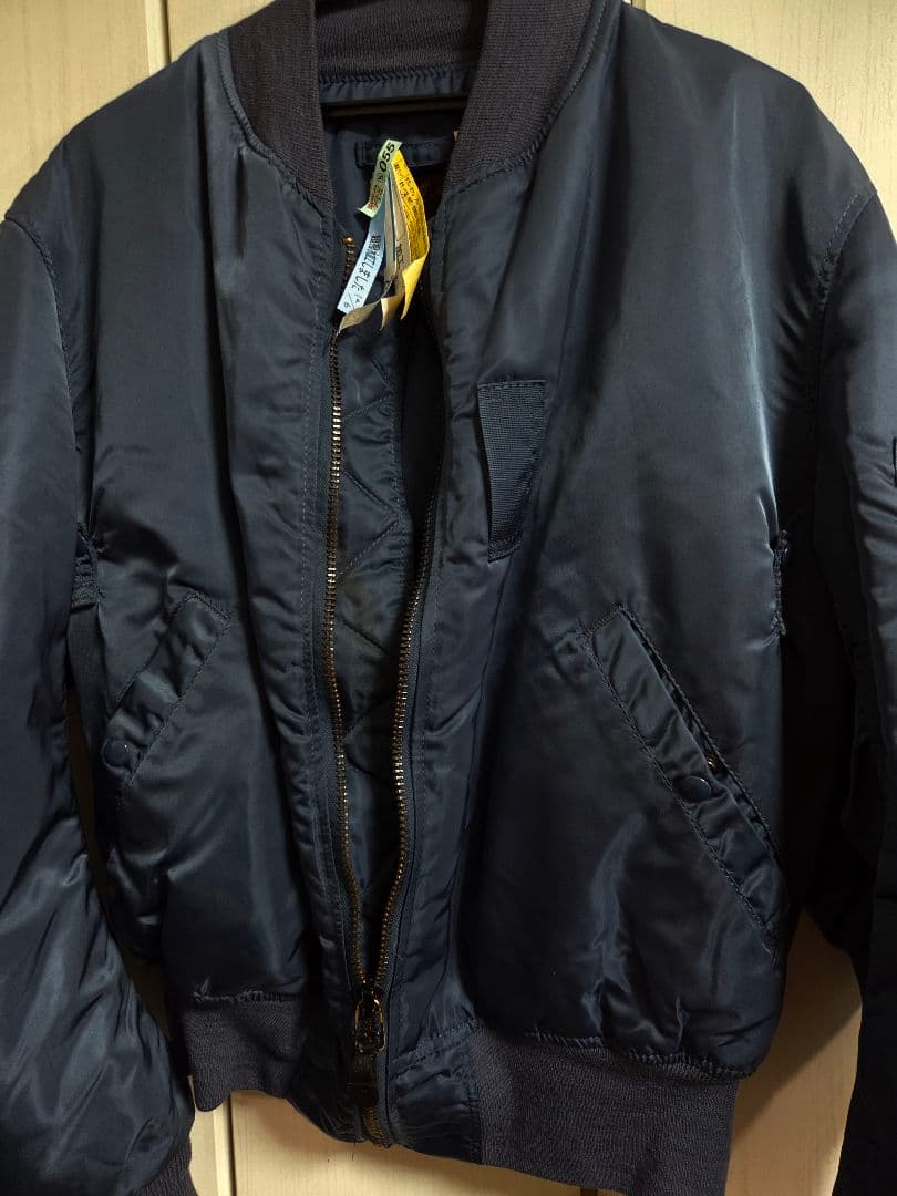 q*2様 希少サイズ 50s 復刻 USA製 ALPHA MA-1 ネイビー X