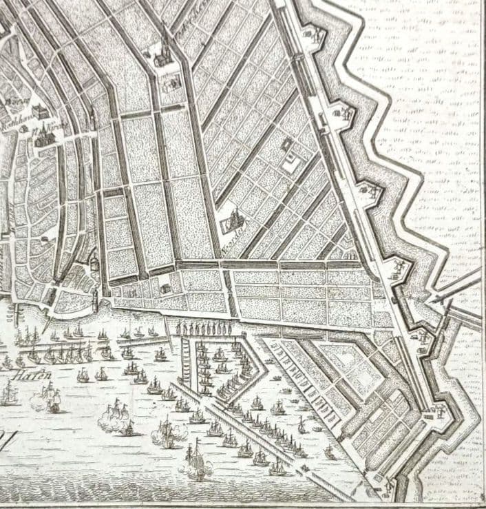 額装品 西洋古地図 1800年頃 アムステルダム都市図 - メルカリ