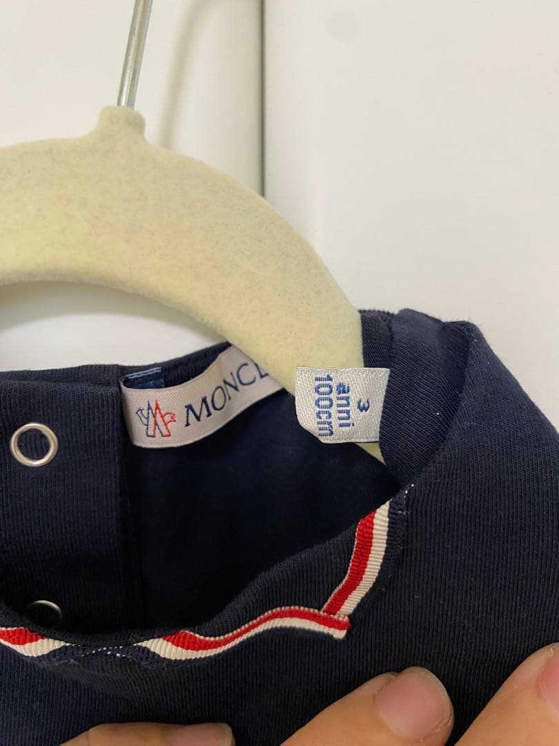 美品】MONCLER 100㎝ ネイビー 半袖ワンピース - メルカリ