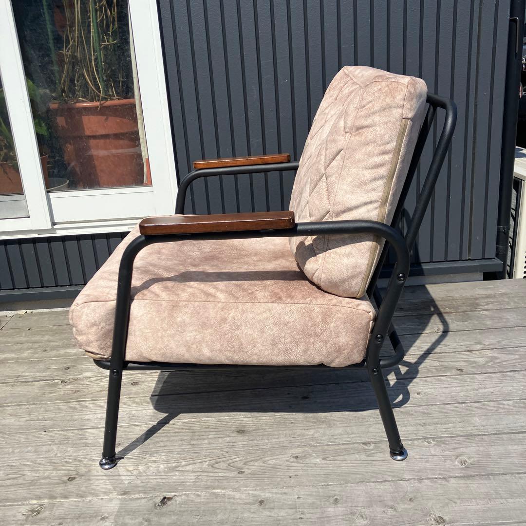 北欧レトロ インダストリアル アイアンフレーム アームチェア 一人掛け