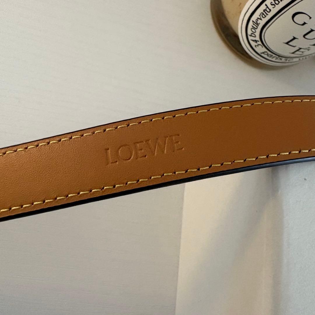 未使用　LOEWE アナグラムベルト　サンド/ゴールド　ベージュ