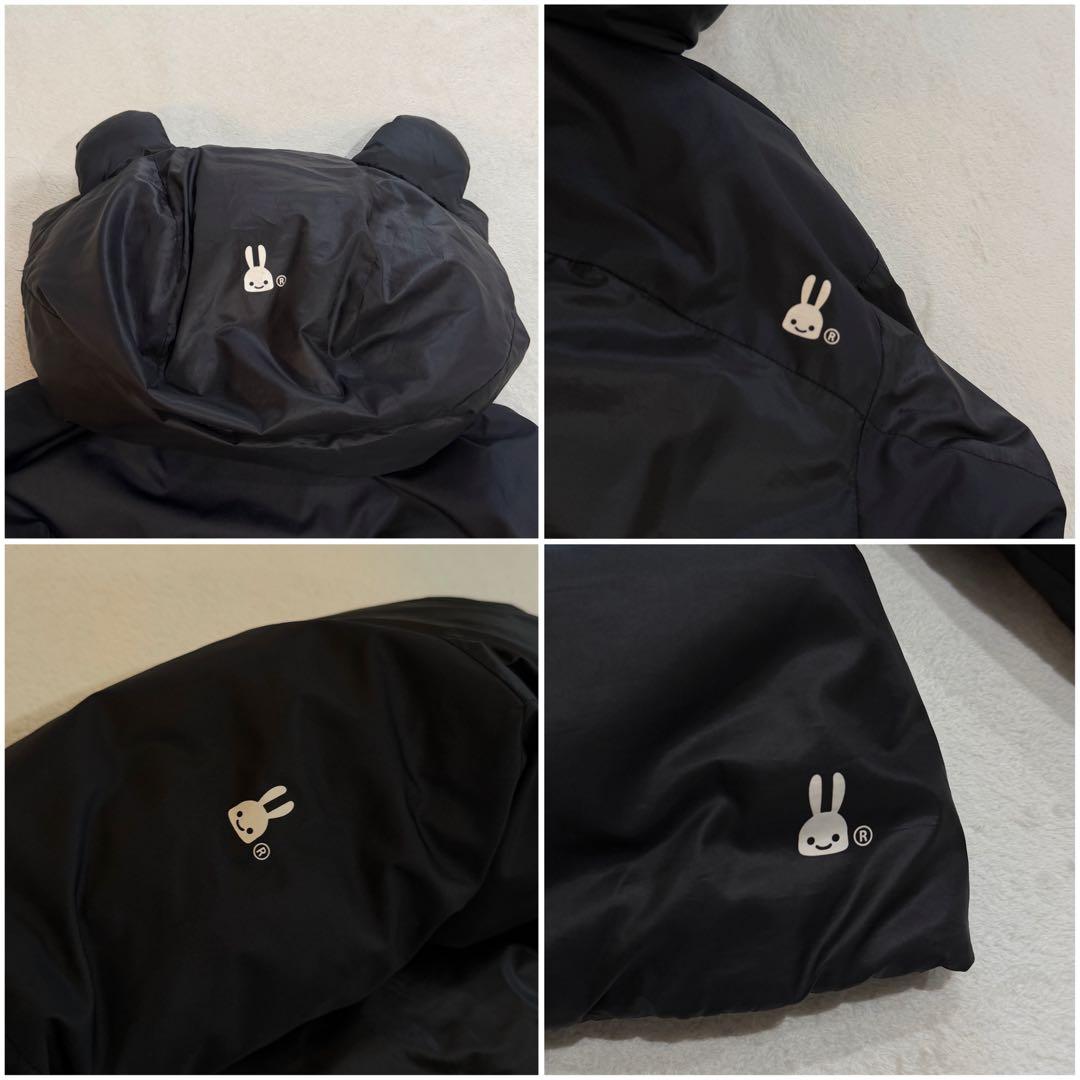 CUNE 耳としっぽ付きダウンジャケット ドローコード 黒 定価60500円