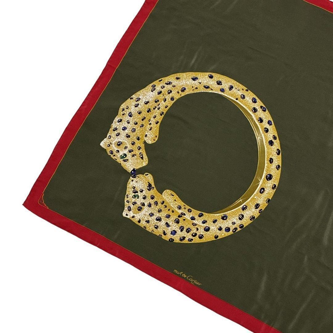 極美品✨Cartie カルティエ シルク イタリア 大判スカーフ ストール ロゴ