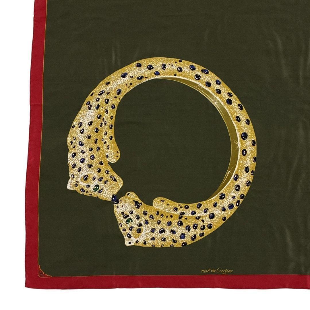 極美品✨Cartie カルティエ シルク イタリア 大判スカーフ ストール ロゴ