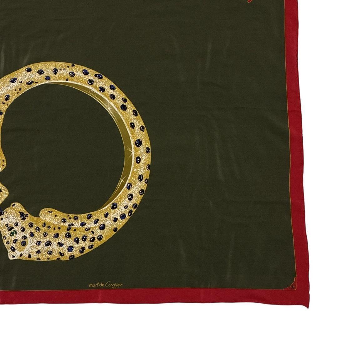 極美品✨Cartie カルティエ シルク イタリア 大判スカーフ ストール ロゴ