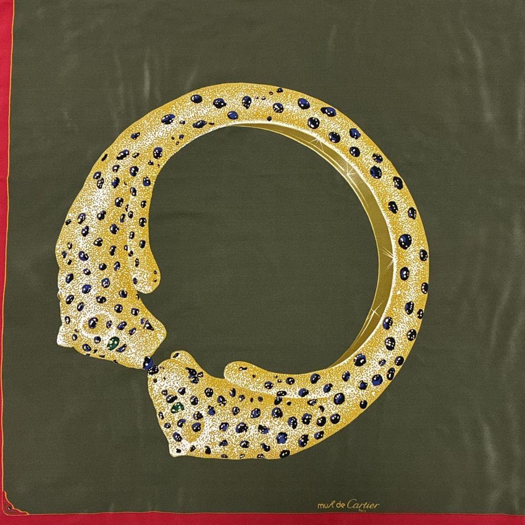 極美品✨Cartie カルティエ シルク イタリア 大判スカーフ ストール ロゴ