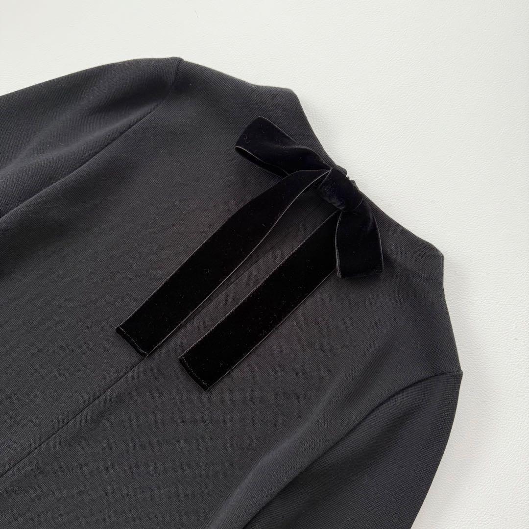 希少✨フォクシー✨ニットドレス フレグランス ワンピース　バックリボン　黒　38