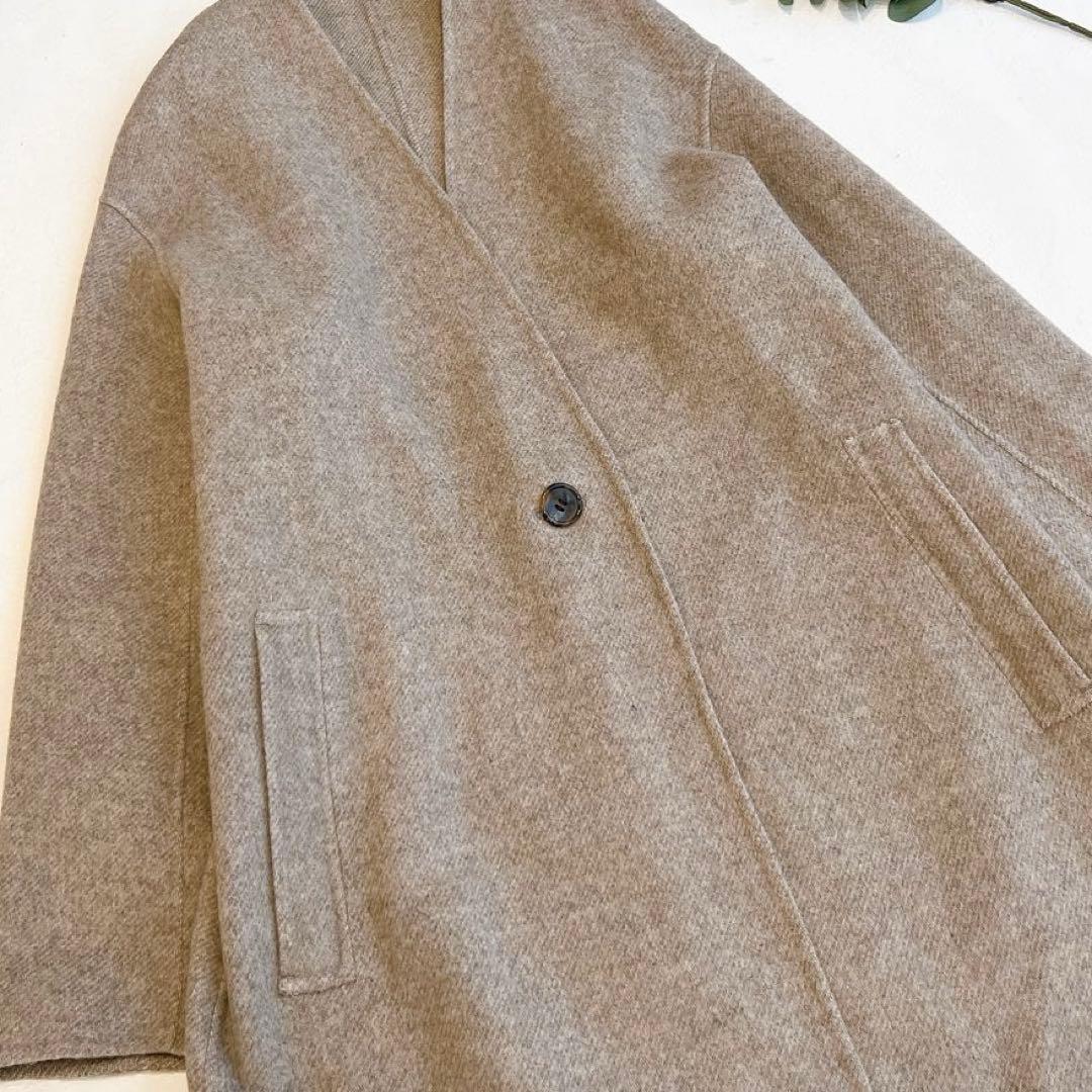 専用です 23区 ウールリバーツイルノーカラーコート ロングコート 36