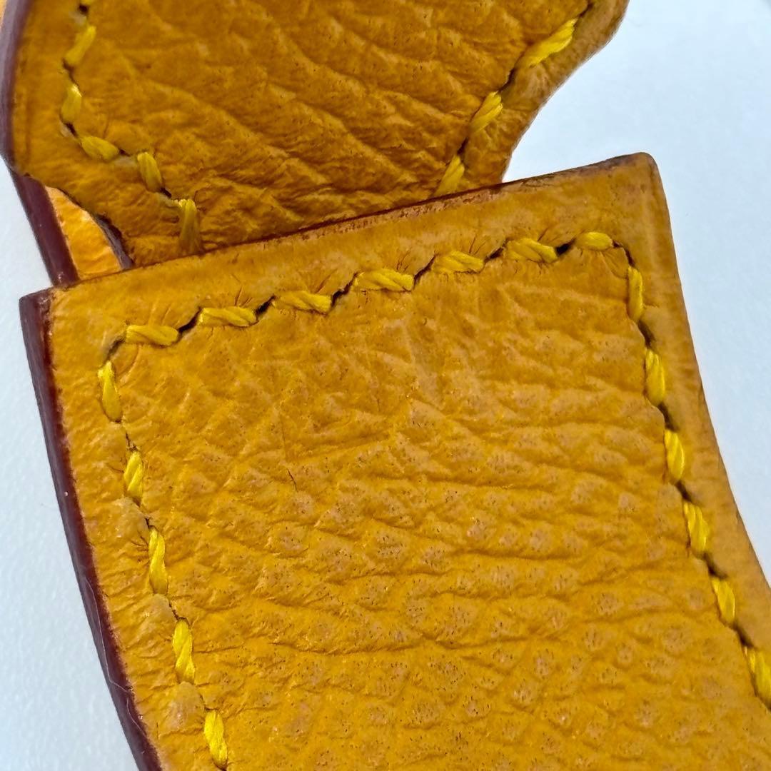 【美品】HERMES エルメス アルテミス レザー ブレスレット イエロー 箱付